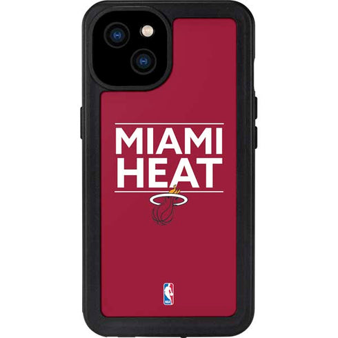 NBA Miami Heat Standard - Red iPhone 15 Plus Waterproof Case