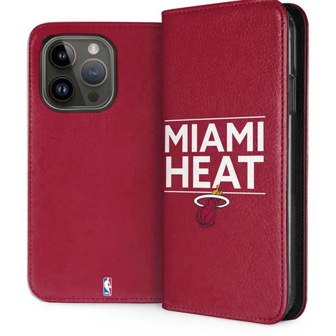 NBA Miami Heat Standard - Red iPhone 15 Pro Folio Case