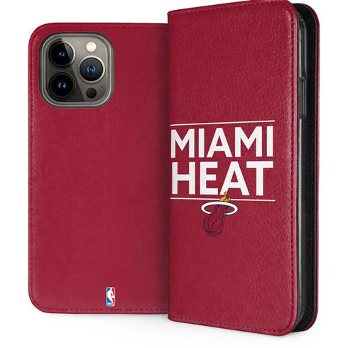 NBA Miami Heat Standard - Red iPhone 15 Pro Max Folio Case