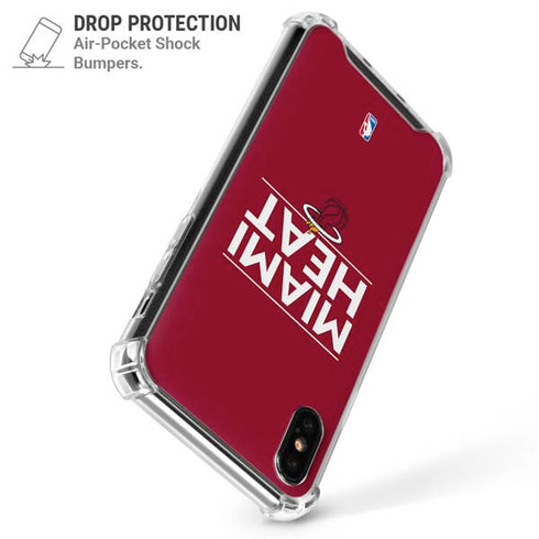NBA Miami Heat Standard - Red iPhone XS Max Clear Case