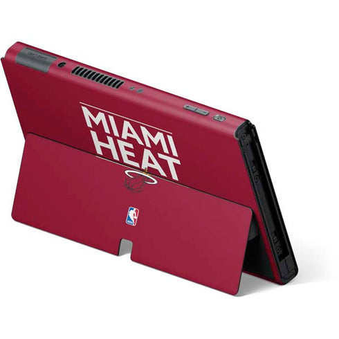 NBA Miami Heat Standard - Red Nintendo Switch OLED (2021) Skin