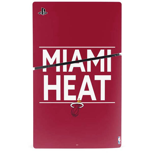 NBA Miami Heat Standard - Red PS5 Slim Disk Console Skin
