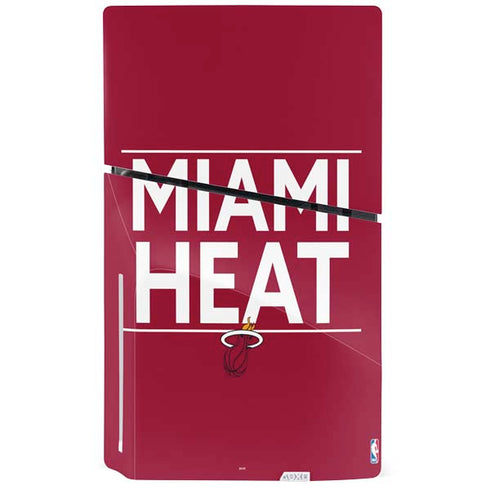 NBA Miami Heat Standard - Red PS5 Slim Disk Console Skin