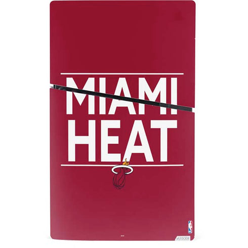NBA Miami Heat Standard - Red PS5 Slim Digital Edition Console Skin