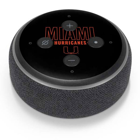 University of Miami Hurricanes Amazon Echo Dot Skin