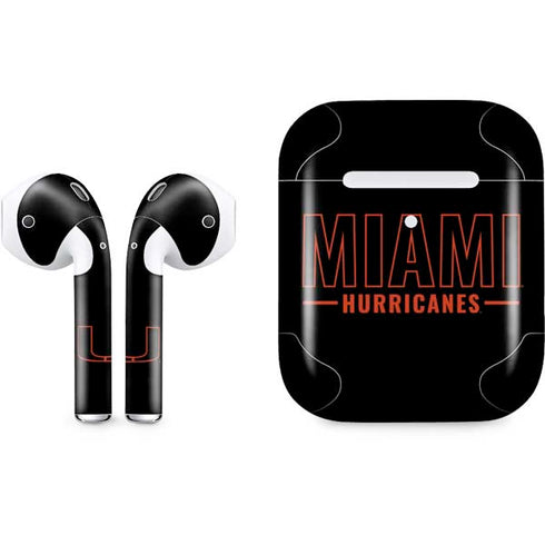 University of Miami Hurricanes Apple AirPods 2 Skin