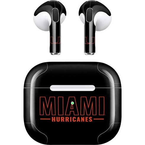 University of Miami Hurricanes Apple AirPods (3rd Gen 2021) Skin