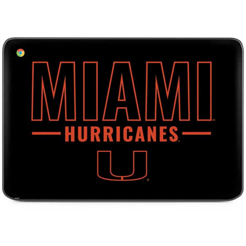 University of Miami Hurricanes HP Chromebook Skin