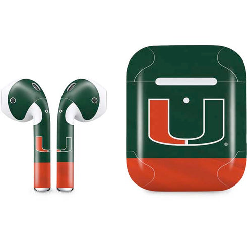 University of Miami Hurricanes Flag Apple AirPods 2 Skin