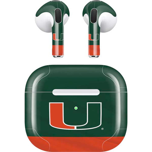 University of Miami Hurricanes Flag Apple AirPods (3rd Gen 2021) Skin