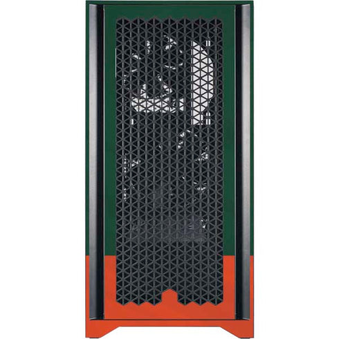 University of Miami Hurricanes Flag Corsair 4000D Tempered Glass Mid-Tower ATX Case Skin