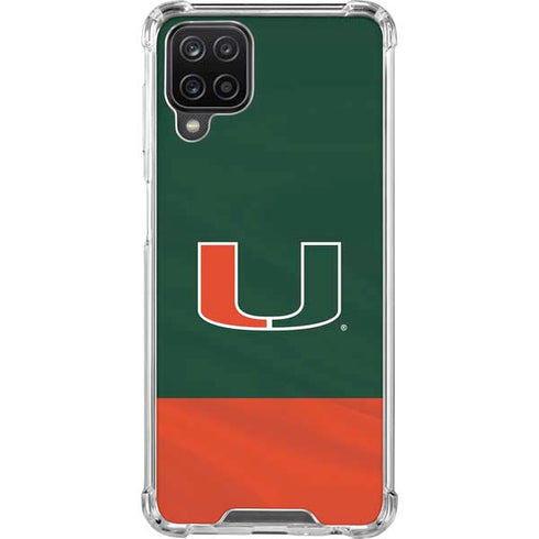 University of Miami Hurricanes Flag Galaxy A12 Clear Case