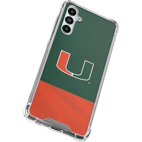 University of Miami Hurricanes Flag Galaxy A15 5G Clear Case