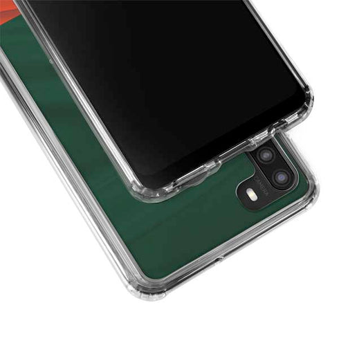 University of Miami Hurricanes Flag Galaxy A21 Clear Case