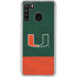 University of Miami Hurricanes Flag Galaxy A21 Clear Case