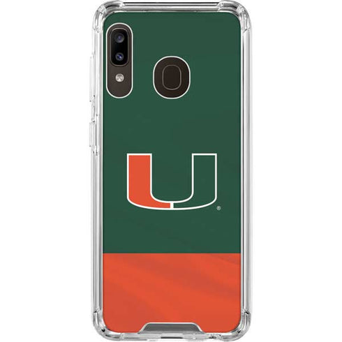 University of Miami Hurricanes Flag Galaxy A30 Clear Case