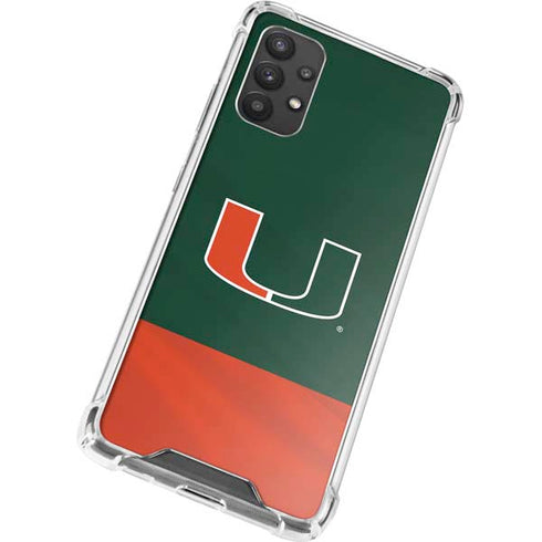 University of Miami Hurricanes Flag Galaxy A32 5G Clear Case