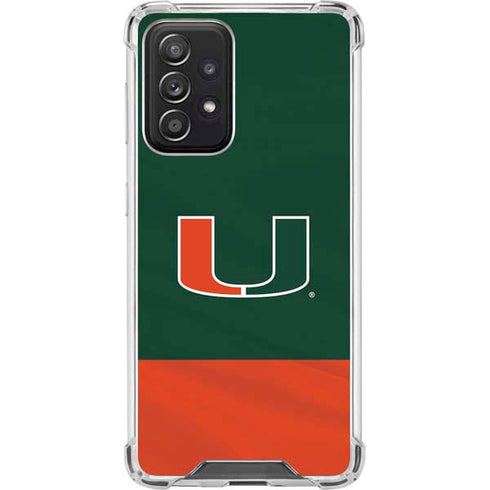 University of Miami Hurricanes Flag Galaxy A52 5G Clear Case