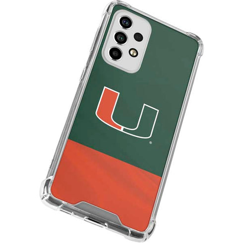 University of Miami Hurricanes Flag Galaxy A53 5G Clear Case