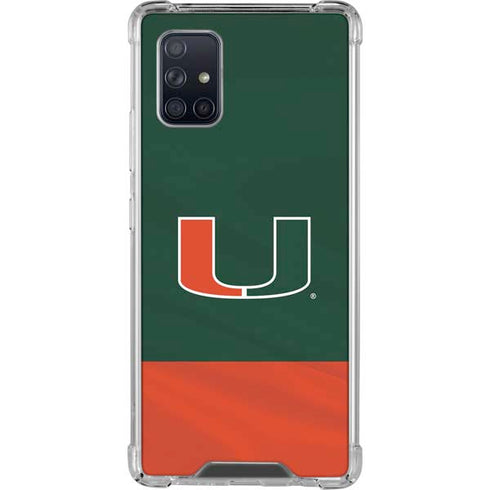 University of Miami Hurricanes Flag Galaxy A71 5G Clear Case