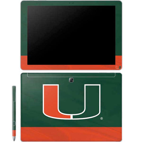 University of Miami Hurricanes Flag Galaxy Book 12in Skin
