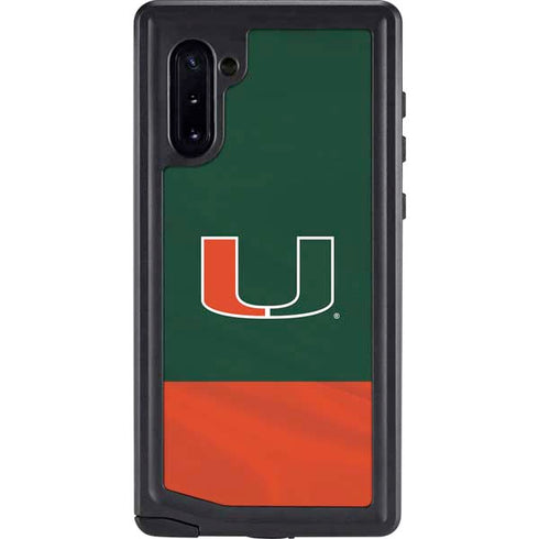 University of Miami Hurricanes Flag Galaxy Note 10 Waterproof Case
