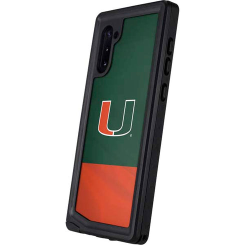 University of Miami Hurricanes Flag Galaxy Note 10 Waterproof Case