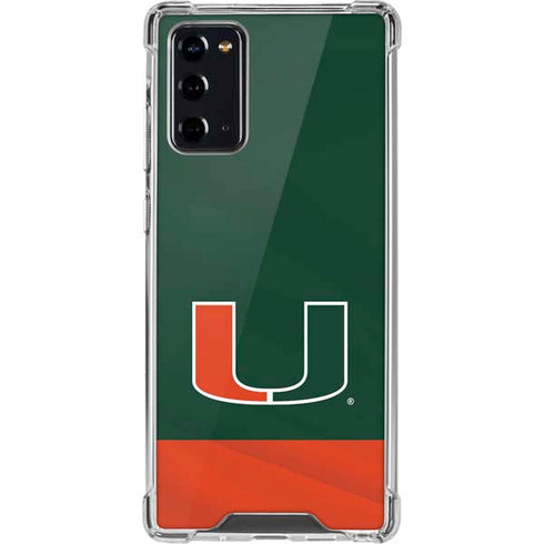 University of Miami Hurricanes Flag Galaxy Note20 5G Clear Case