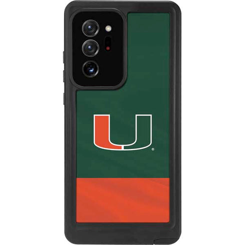 University of Miami Hurricanes Flag Galaxy Note20 Ultra 5G Waterproof Case