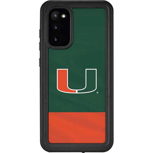 University of Miami Hurricanes Flag Galaxy S20 Waterproof Case
