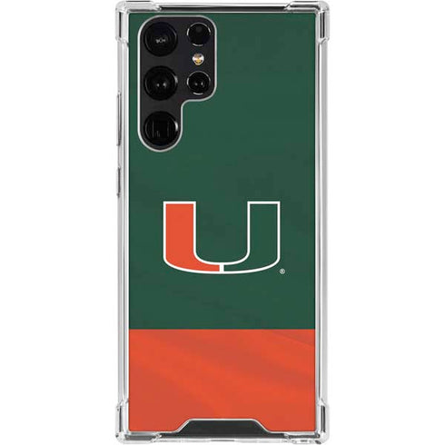 University of Miami Hurricanes Flag Galaxy S22 Ultra Clear Case
