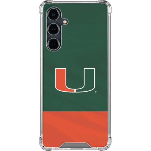University of Miami Hurricanes Flag Galaxy S23 FE Clear Case