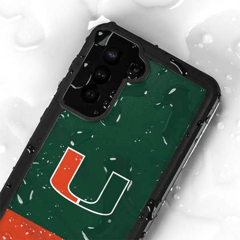 University of Miami Hurricanes Flag Galaxy S23 Plus Waterproof Case