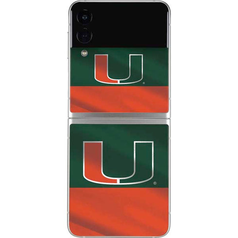 University of Miami Hurricanes Flag Galaxy Z Flip3 5G Skin