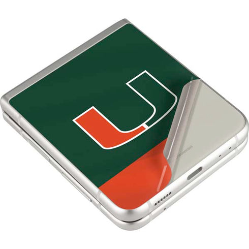 University of Miami Hurricanes Flag Galaxy Z Flip3 5G Skin