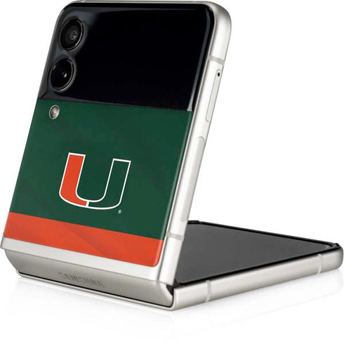 University of Miami Hurricanes Flag Galaxy Z Flip3 5G Skin