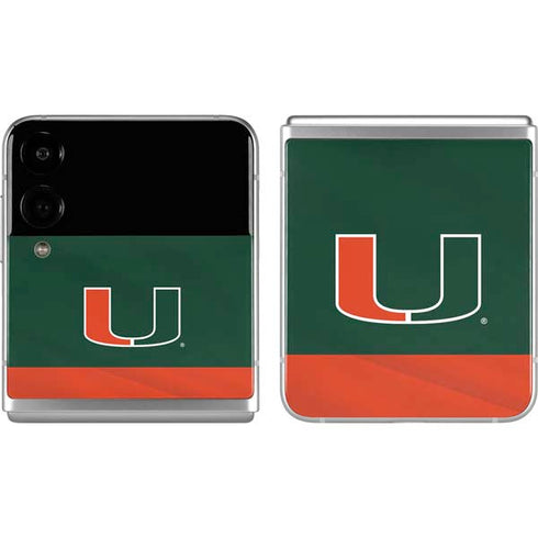 University of Miami Hurricanes Flag Galaxy Z Flip4 5G Skin