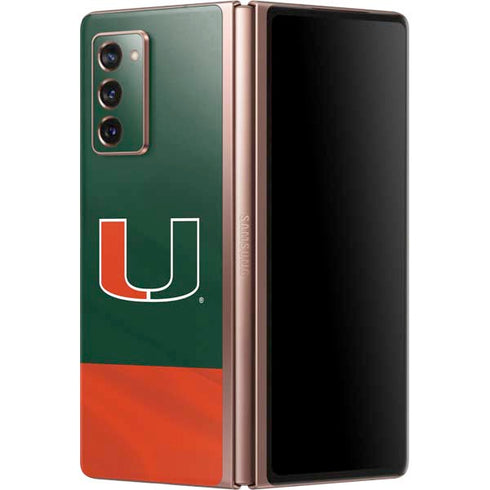 University of Miami Hurricanes Flag Galaxy Z Fold2 5G Skin