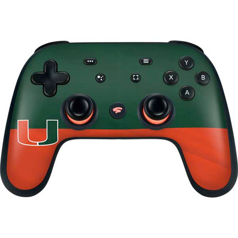 University of Miami Hurricanes Flag Google Stadia Controller Skin