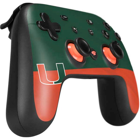 University of Miami Hurricanes Flag Google Stadia Controller Skin