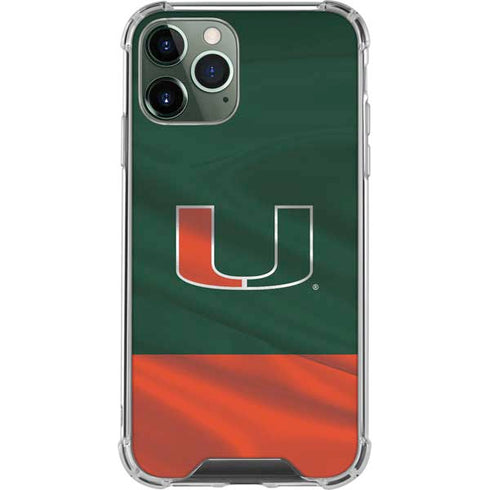 University of Miami Hurricanes Flag iPhone 11 Pro Max Clear Case