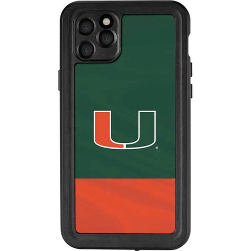 University of Miami Hurricanes Flag iPhone 11 Pro Max Waterproof Case