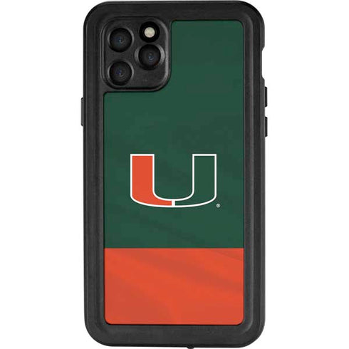 University of Miami Hurricanes Flag iPhone 11 Pro Waterproof Case