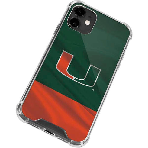 University of Miami Hurricanes Flag iPhone 12 Clear Case