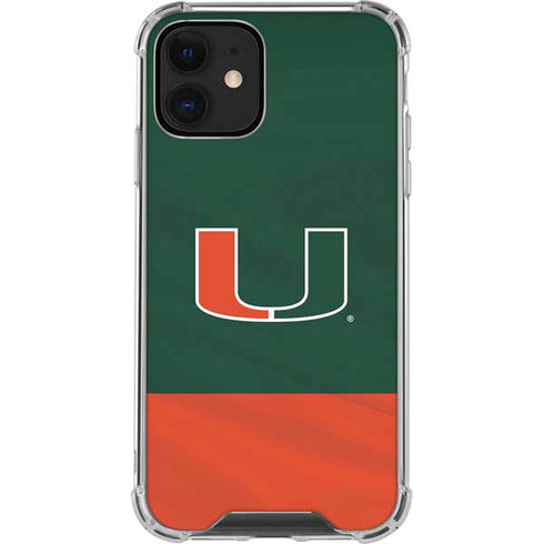 University of Miami Hurricanes Flag iPhone 12 Mini Clear Case
