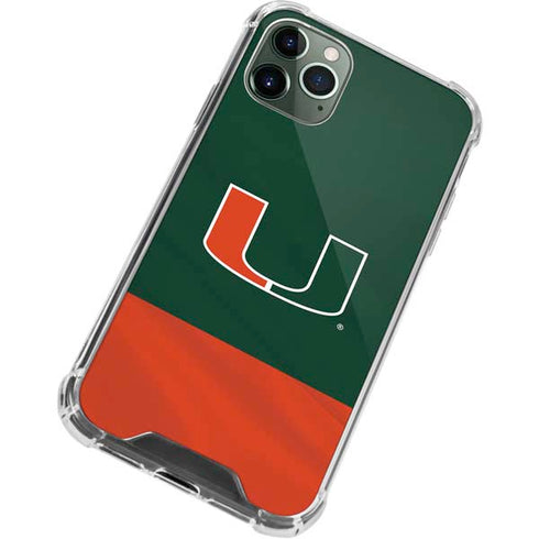 University of Miami Hurricanes Flag iPhone 12 Pro Clear Case