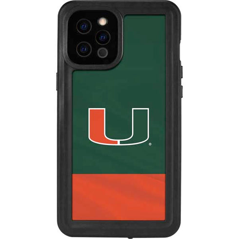 University of Miami Hurricanes Flag iPhone 12 Pro Max Waterproof Case