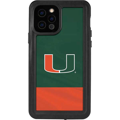 University of Miami Hurricanes Flag iPhone 12 Pro Waterproof Case