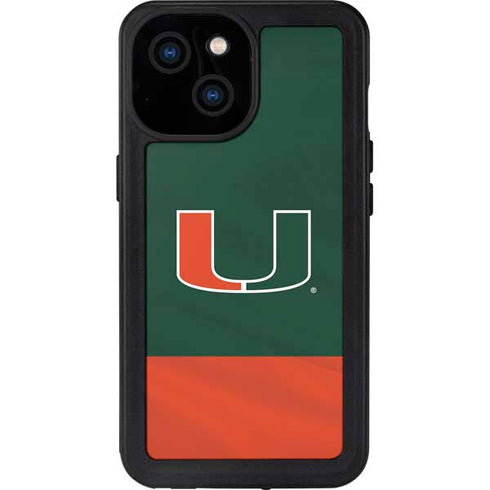 University of Miami Hurricanes Flag iPhone 13 Mini Waterproof Case