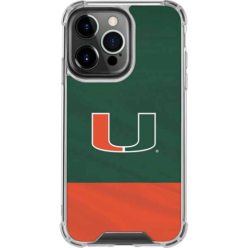 University of Miami Hurricanes Flag iPhone 13 Pro Clear Case